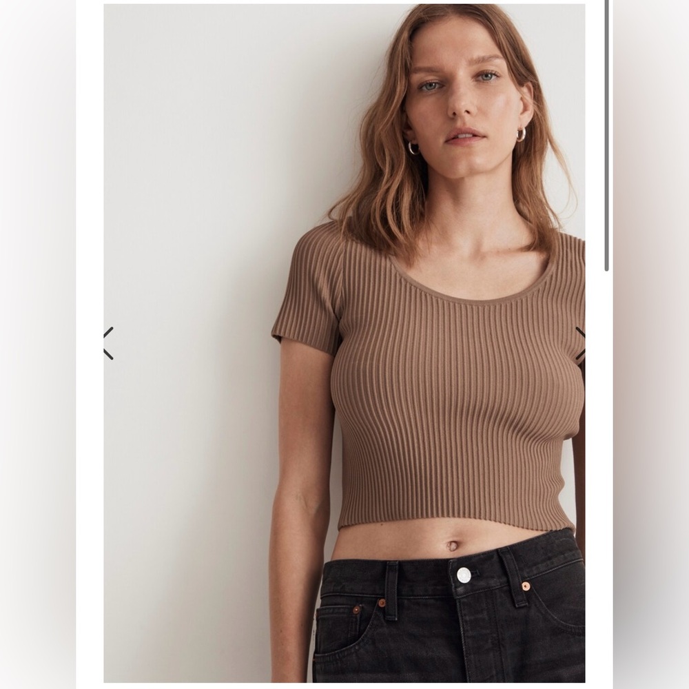 Madewell Ottoman Crop Sweater Tee